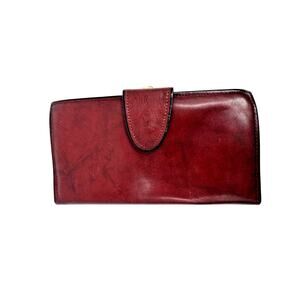 Vintage Rolfs Dark Red Brown Cowhide Leather Wallet Vintage NOS